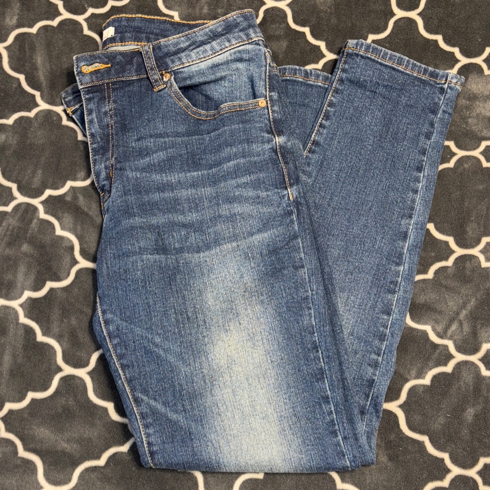 KanCan Women's Straight Leg Blue Jeans